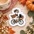 Fall Goose on Bicycle Sticker